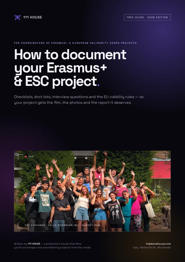 Cover of the guide: How to document your Erasmus+ & ESC project